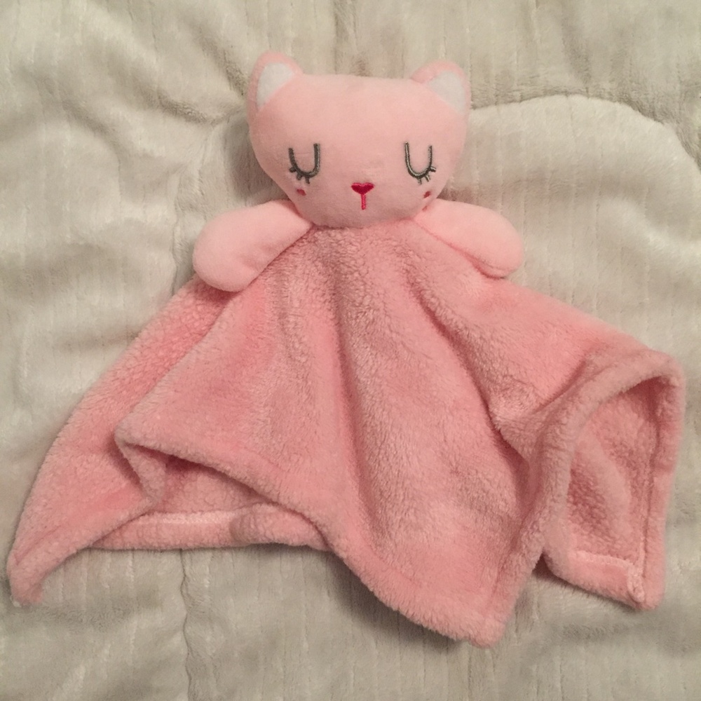 Bon Bebe Kitty Cat Pink Plush Baby Security Blanket Lovey